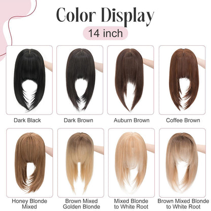 Haartopper Damen Auburn Braun, Clip-In Haarverlängerung 35cm
