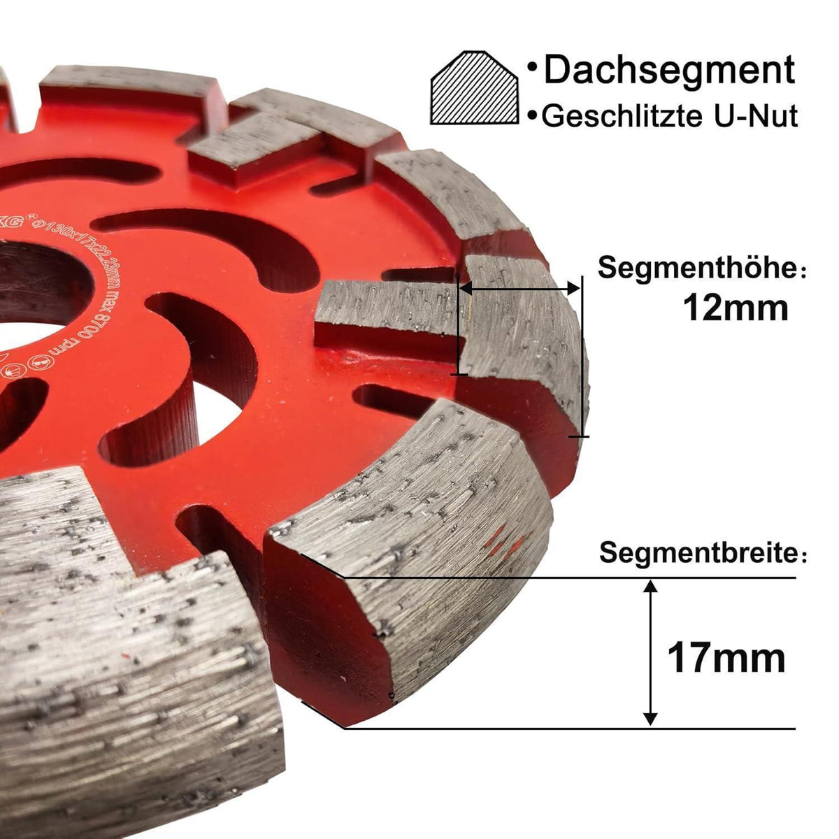 Diamant Frässcheibe 130mm für Fußbodenheizung & Estrich