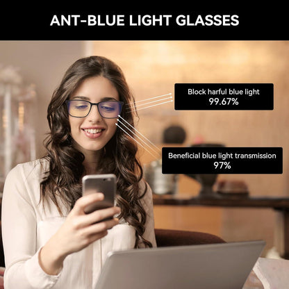 Blaulichtfilter Lesebrille Herren Eckig mit Dioptrien