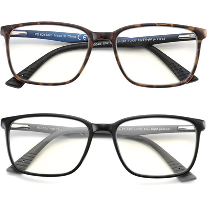 Blaulichtfilter Lesebrille Herren Eckig mit Dioptrien