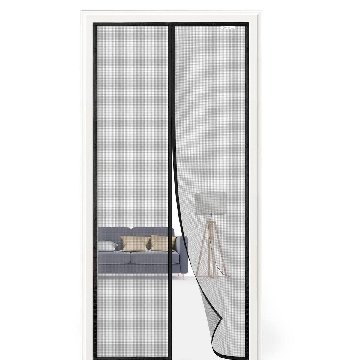 Fliegengitter Tür 100x250 cm mit Magneten – Bohrlos & Haustierfreundlich