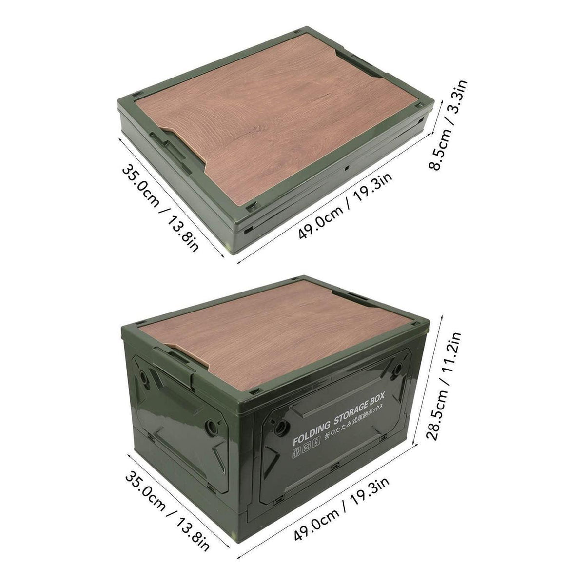 Camping Box mit Deckel 50L – Faltbar & Robust für Camping