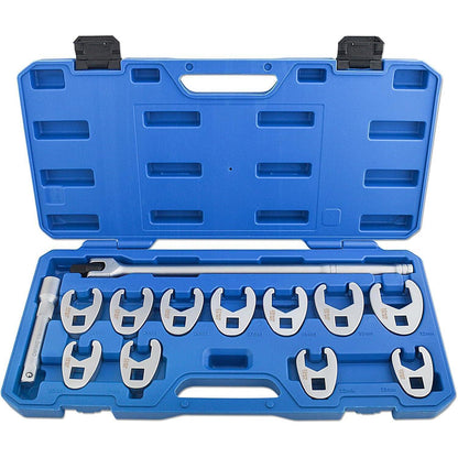 Hahnenfußschlüssel-Satz 13-tlg. 1/2" Antrieb Metrisch 20-32mm mit Verlängerung