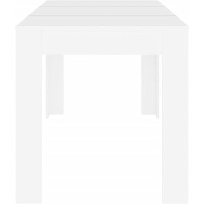 Weißer Esstisch Holzwerkstoff 140x74,5x76 cm – Unikat