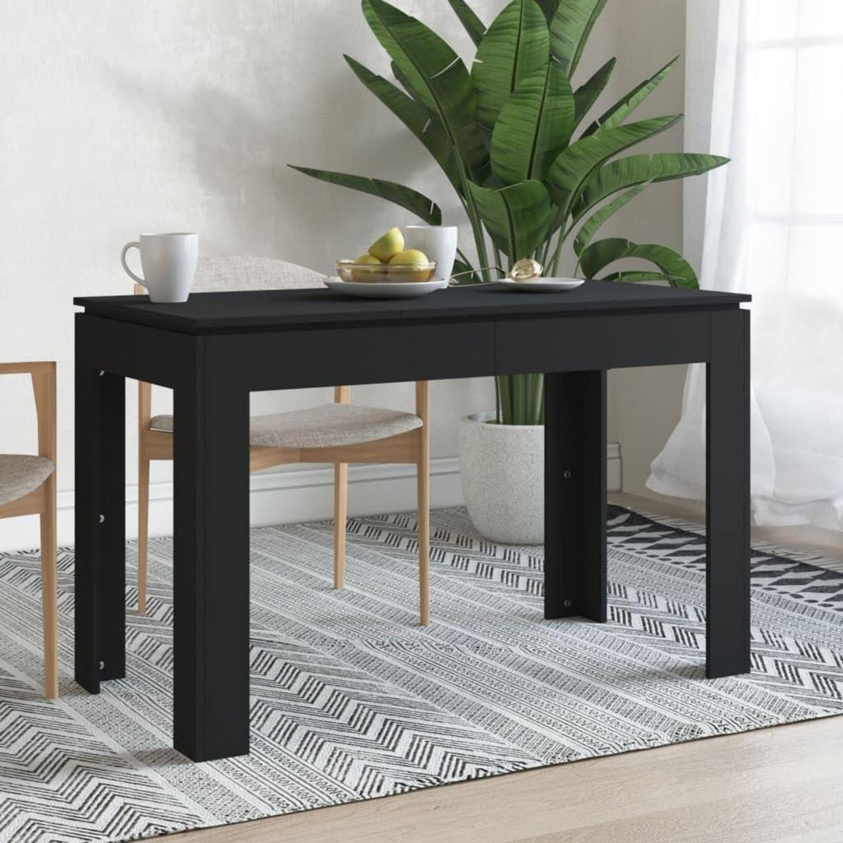 Esstisch Schwarz 120x60 cm – Minimalistisch & Elegant