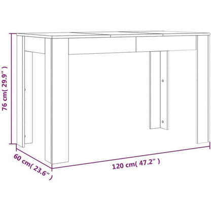 Esstisch Rauch Eiche 120x60 cm – Minimalistisch & Stabil