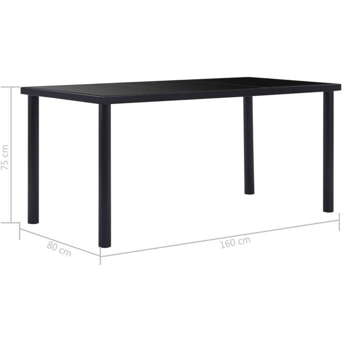 Esstisch Altholz Schwarz 160x80x75cm – Retro Einrichtungszauber
