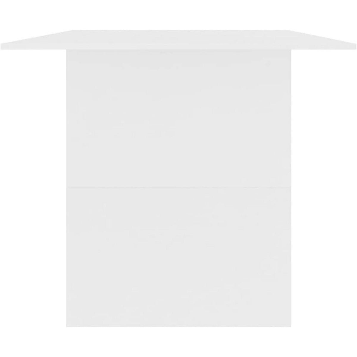 Rechteckiger Esstisch Weiß 180x90cm | Küchentisch Industrial Stil