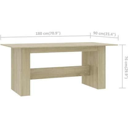 Esstisch Sonoma Eiche 180x90 cm – Rechteckiger Küchentisch