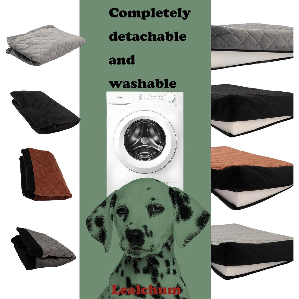 Hundeautositz Groß – Weiches Hundebett mit Memory Foam & Leinen