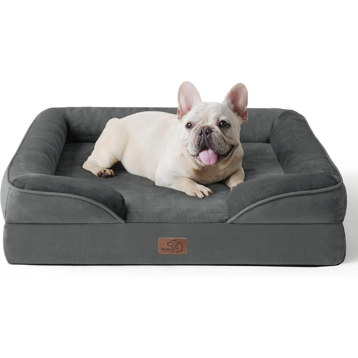 Orthopädisches Hundebett L 71x58cm Dunkelgrau