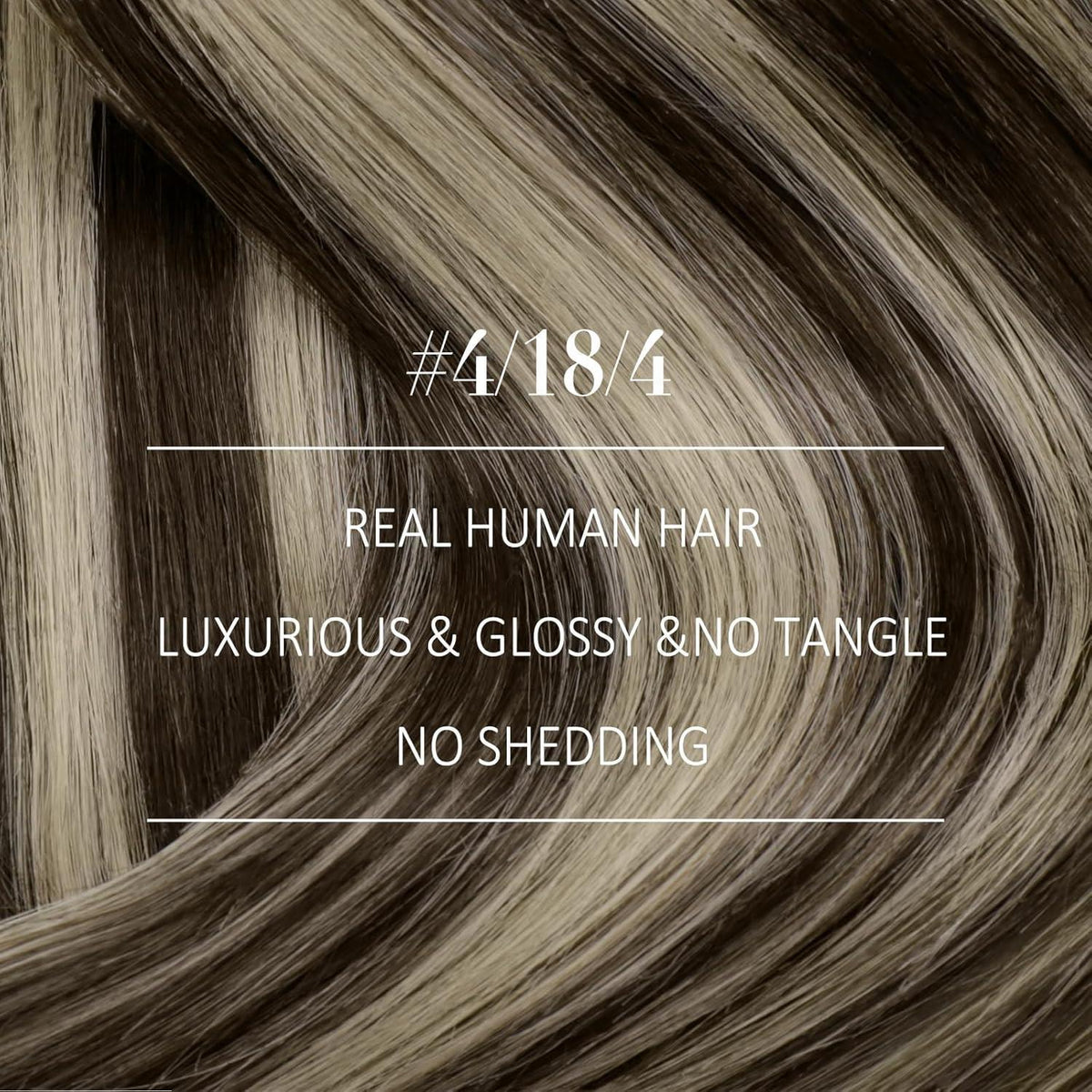 Echthaar Tressen Ombre Braun Aschblond 45cm Weft Extensions