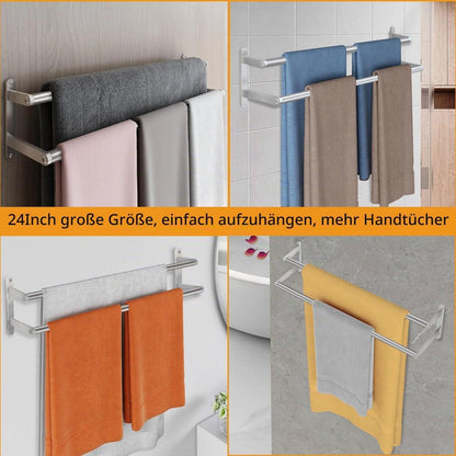 Edelstahl Handtuchhalter Wand 60cm – Gebürstetes Nickel