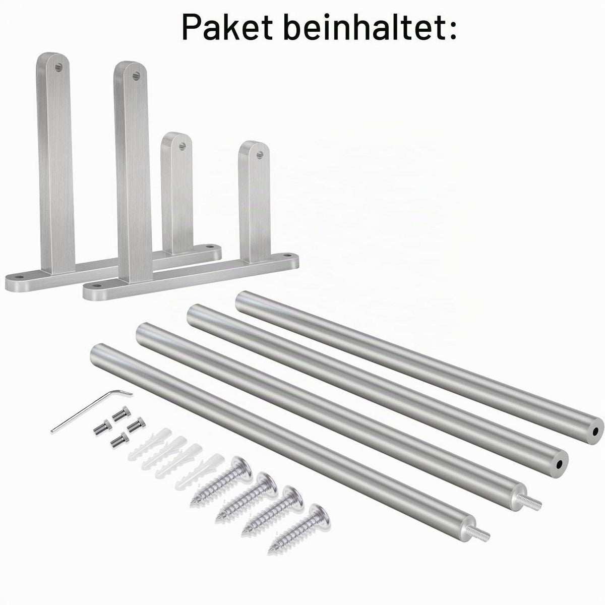 Edelstahl Handtuchhalter Wand 60cm – Gebürstetes Nickel