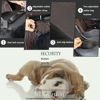 Hunde Autositz Booster mit Memory Foam – Schwarz/Grau, Medium