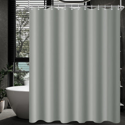 Duschvorhang Grau 180x180cm Beschwerter Saum Wasserabweisend Waschbar