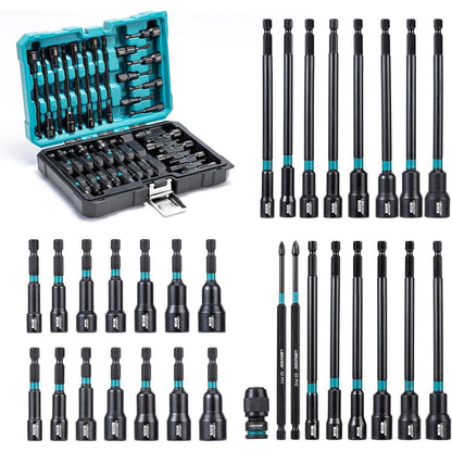 31-teiliges Magnet-Steckschlüssel-Set, 6 Zoll lang, mit Aufbewahrungsbox