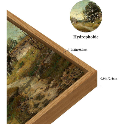 Vintage Leinwandbild mit Holzrahmen, 60x90 cm Landschaft