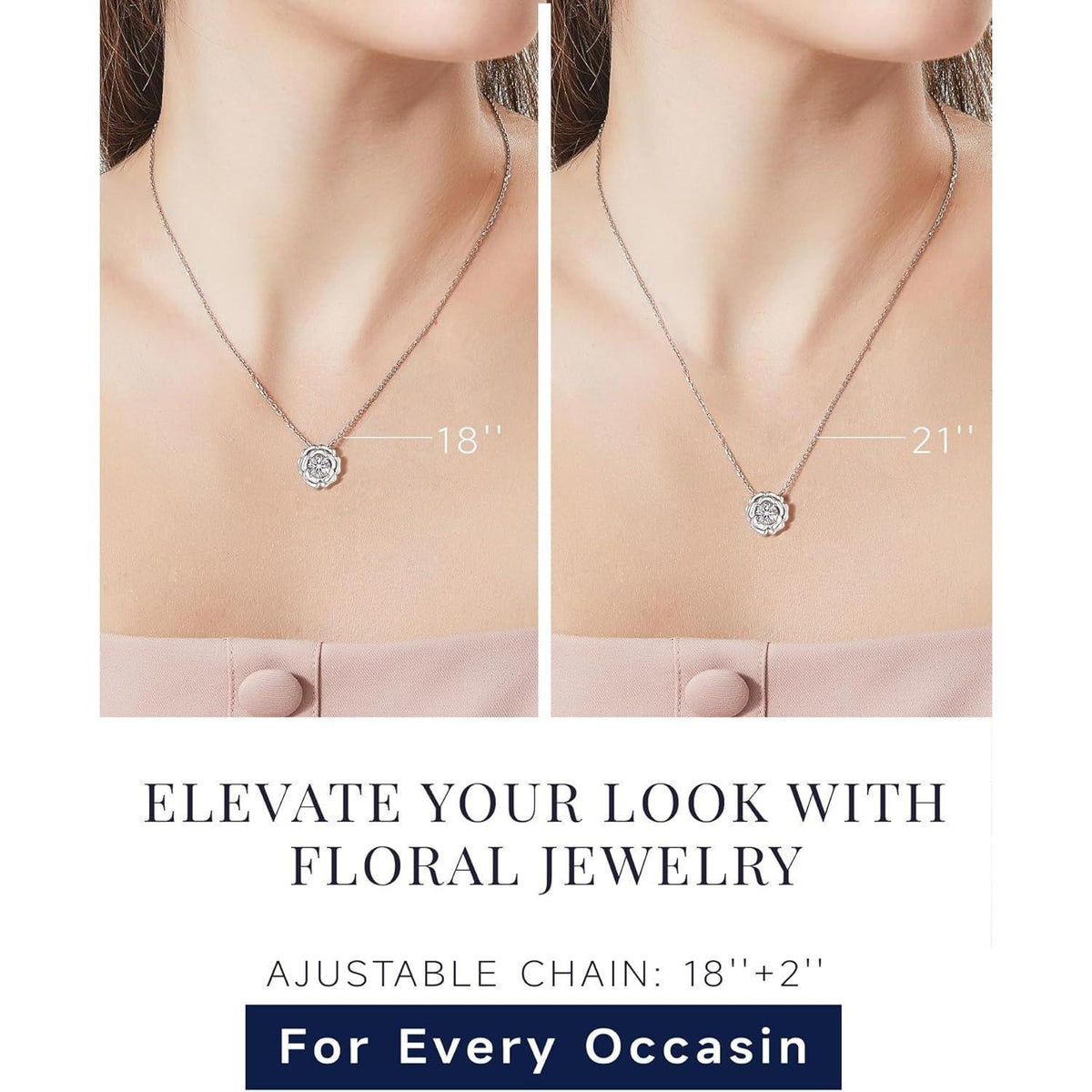 Halskette Herz Moissanite 1 Karat Silber 925 Rosegold Geschenk für Frauen