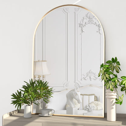 Gewölbter Wandspiegel 60x90cm - 2er Set Gold