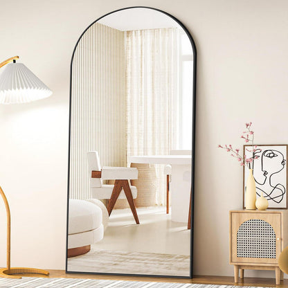 Großer Standspiegel 192x85cm mit schwarzem Rahmen – Wand & Boden