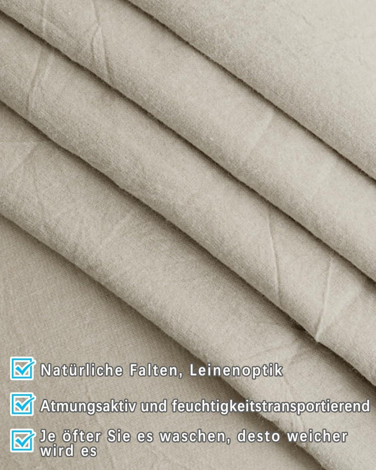 Kissenbezug 60x60 cm 2er Set 100% Baumwolle Reißverschluss Oeko-TEX