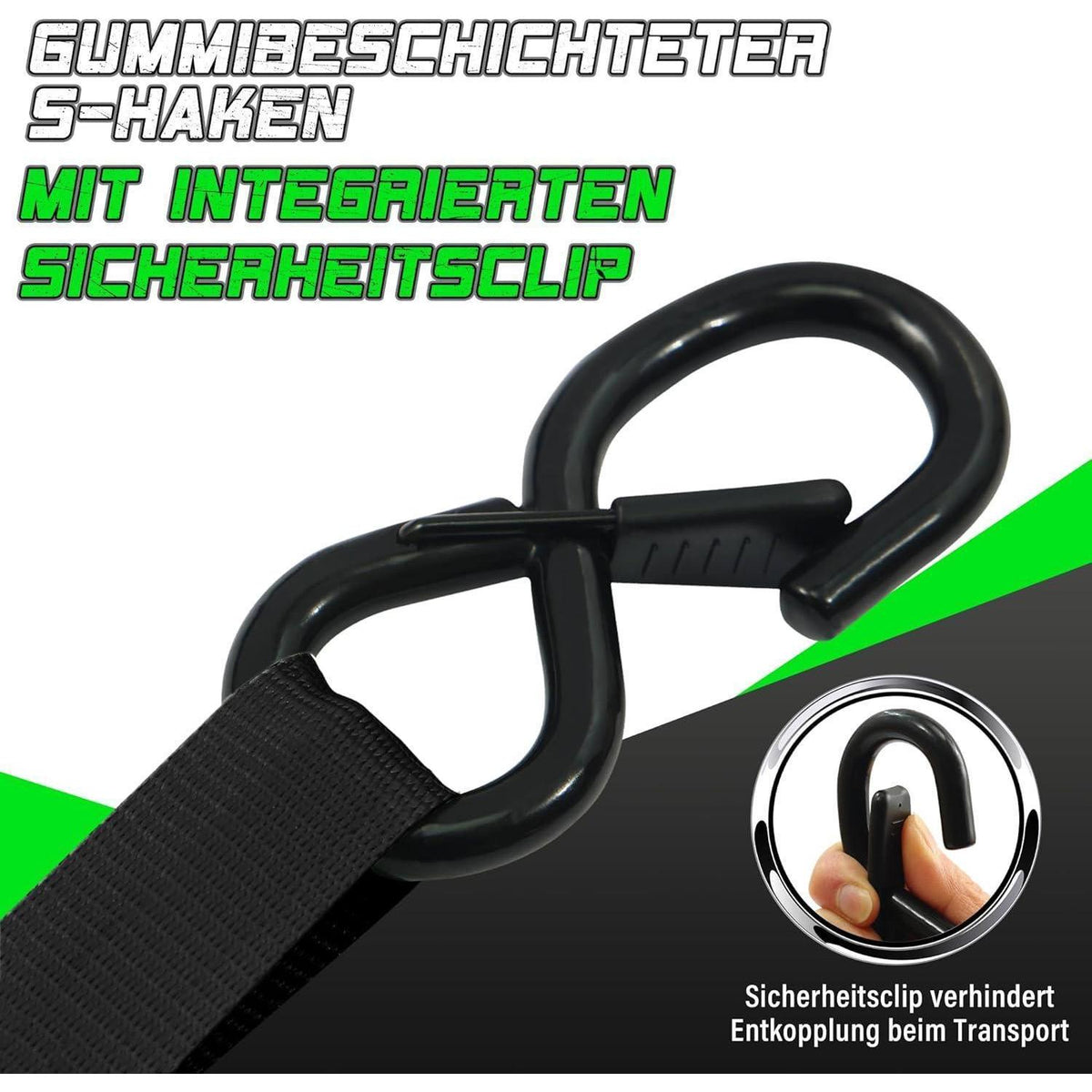 Automatischer Spanngurt-Set 4er Pack – 3,6m, 340KG