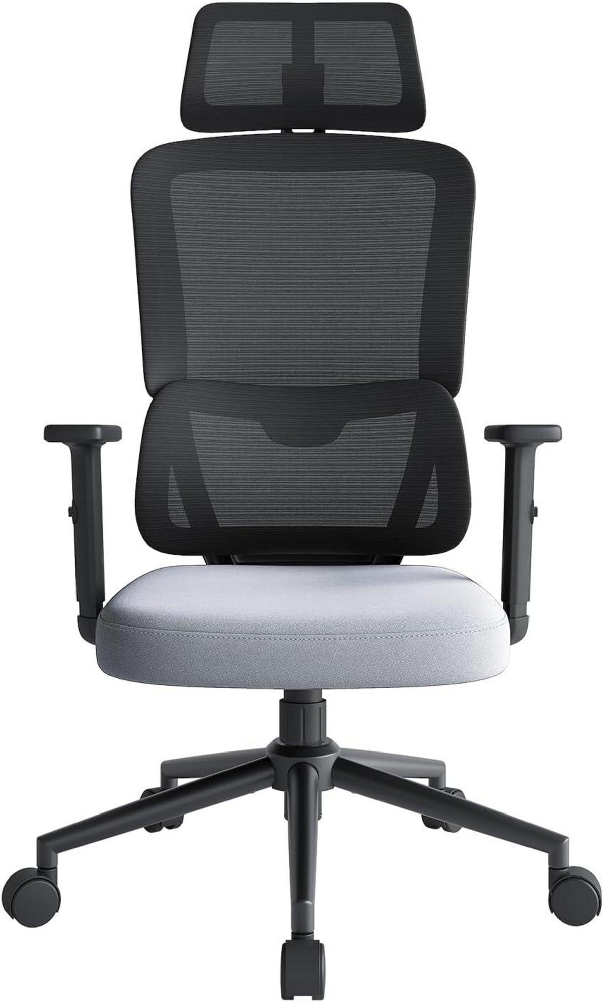 Ergonomischer Bürostuhl mit Automatischer Lordosenstütze, Grau