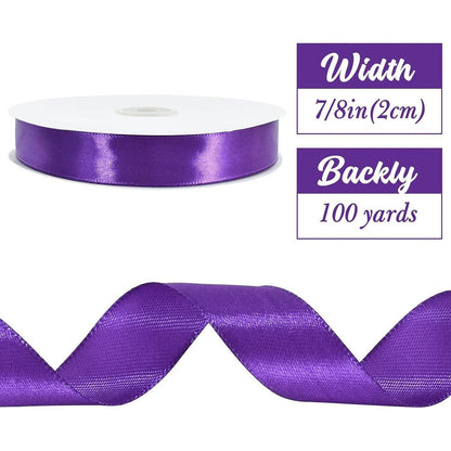 Satinband Violett 2,2 cm – 91 m für Dekoration & Basteln
