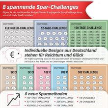 Budget Planner A6 Geld Sparbuch Organizer mit 8