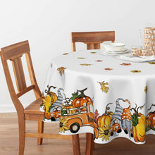 Herbst Tischdecke Rund 120 cm Gelb Polyester Fleckschutz