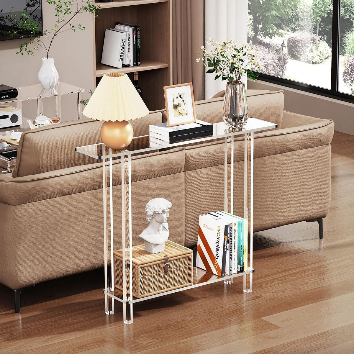 Acryl Konsolentisch Transparent 100cm – Moderner Flurtisch