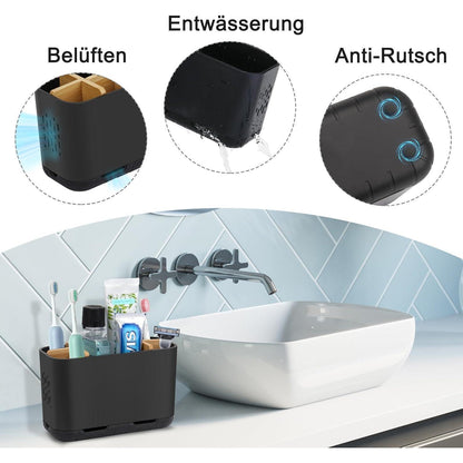 Zahnbürstenhalter für elektrische Zahnbürsten – Badezimmer Organizer Schwarz Groß