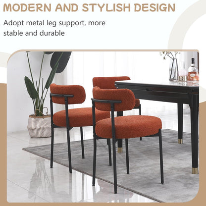 Esszimmerstühle 2er Set, Modern Retro, Orange