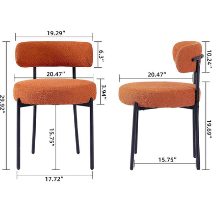 Esszimmerstühle 2er Set, Modern Retro, Orange