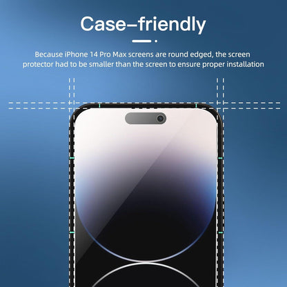 Sichtschutz Panzerglas iPhone 14 Pro Max 3er Set 9H Härte