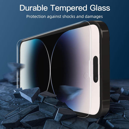 Sichtschutz Panzer Schutz Glas iPhone 14 Pro Max 6,7 Zoll 3er Set 9H