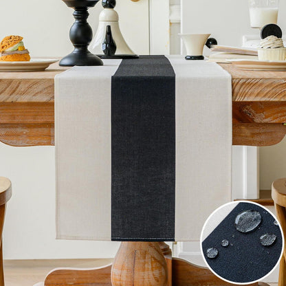 Tischläufer Schwarz 40x140cm - Modern, Wasserabweisend & Abwaschbar
