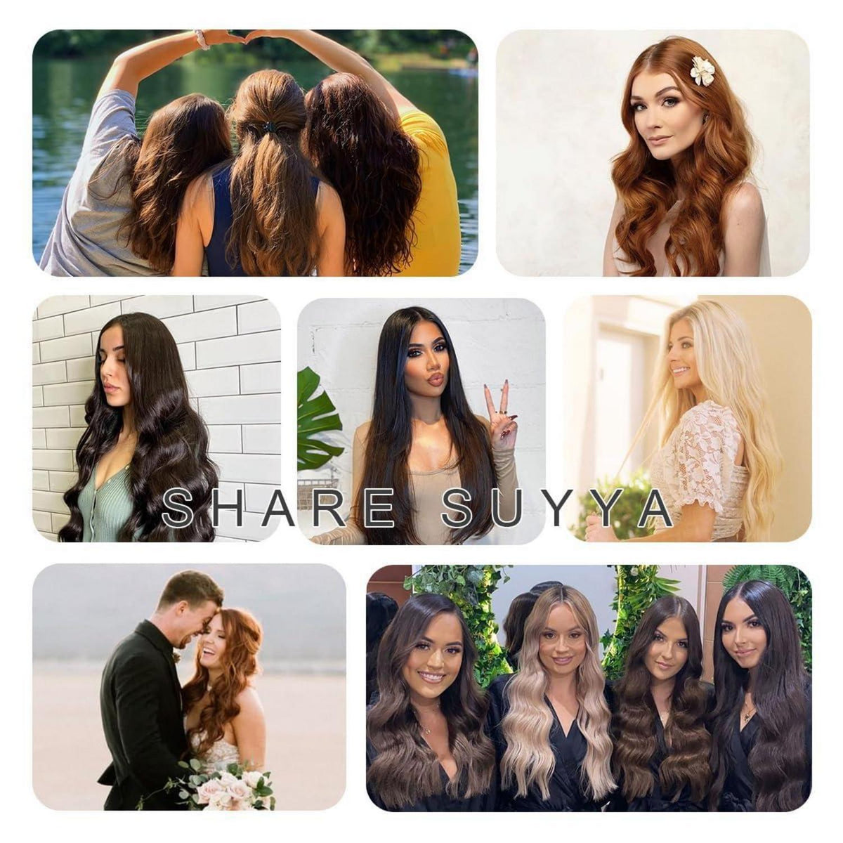 Echthaar Clip-In Extensions Gerade #P18/613 Aschblond mit Bleichblond