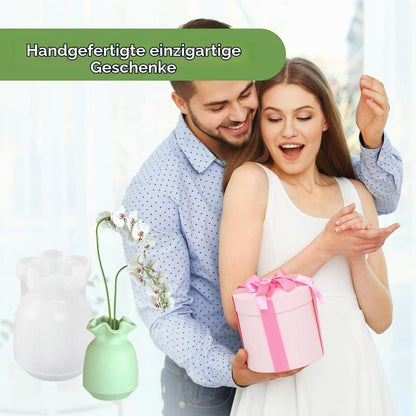 Silikonform Vase 4er Set – DIY Epoxidharz Gießform Vases