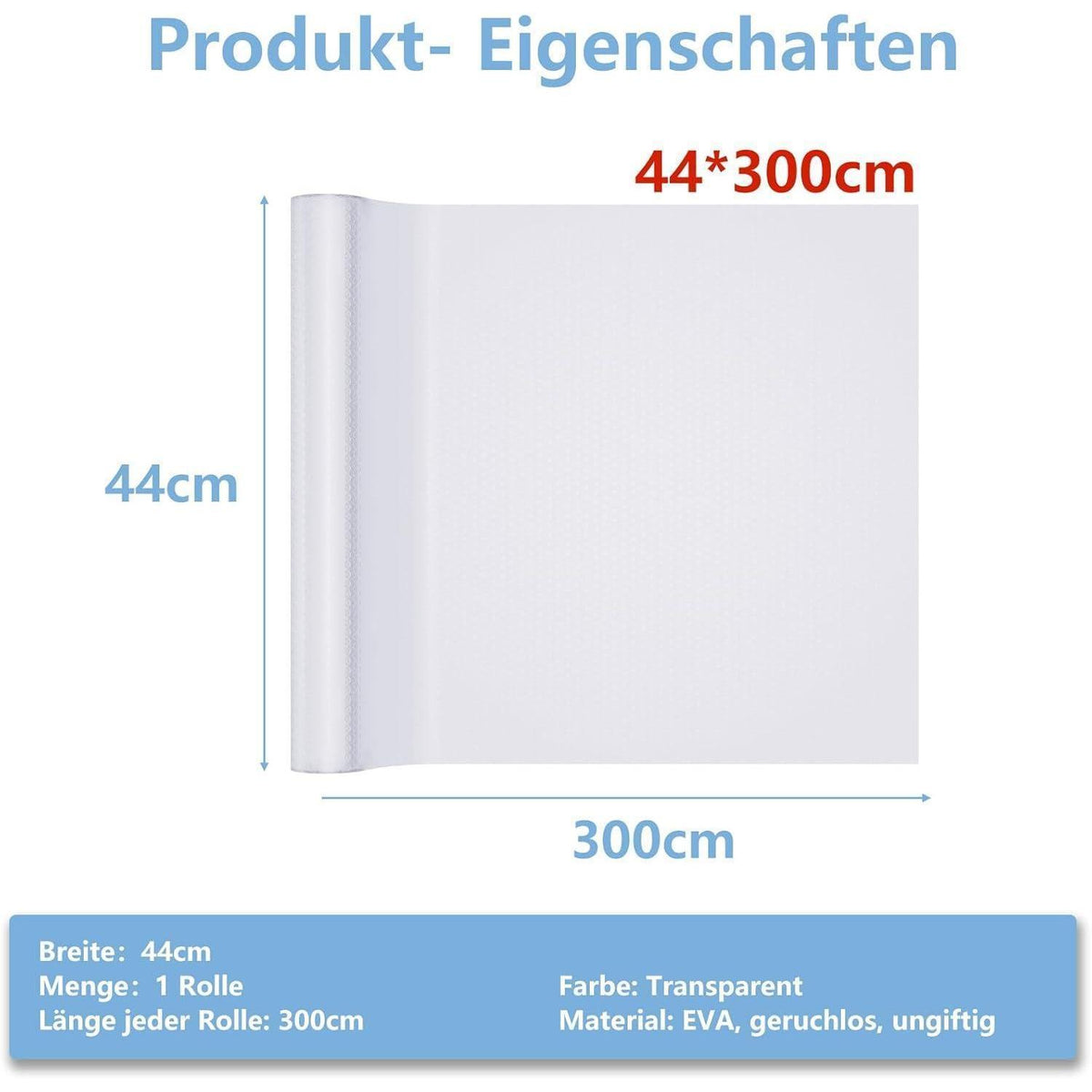 Antirutsch Schubladenmatte – Küchenschoner 44 x 300 cm