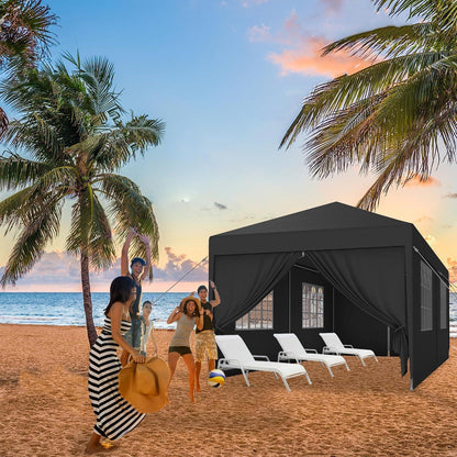 3x6m Pavillon Wasserdicht & Stabil – Garten- & Partyzelt Anthrazit