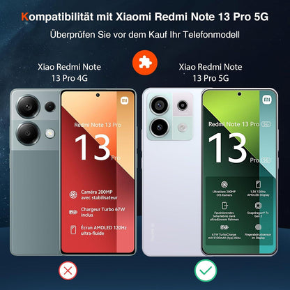 Panzer Schutzfolie für Xiaomi Redmi Note 13 Pro 5G, 9H