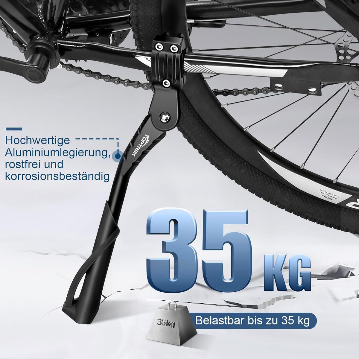 Höhenverstellbarer Fahrradständer für 24-29 Zoll Räder bis 35 kg Traglast