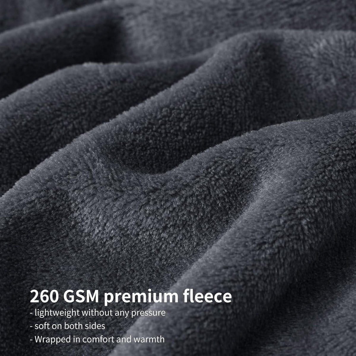 Kuscheldecke Flauschig Dunkelgrau 150x200 cm XL Warme Sofa Decke