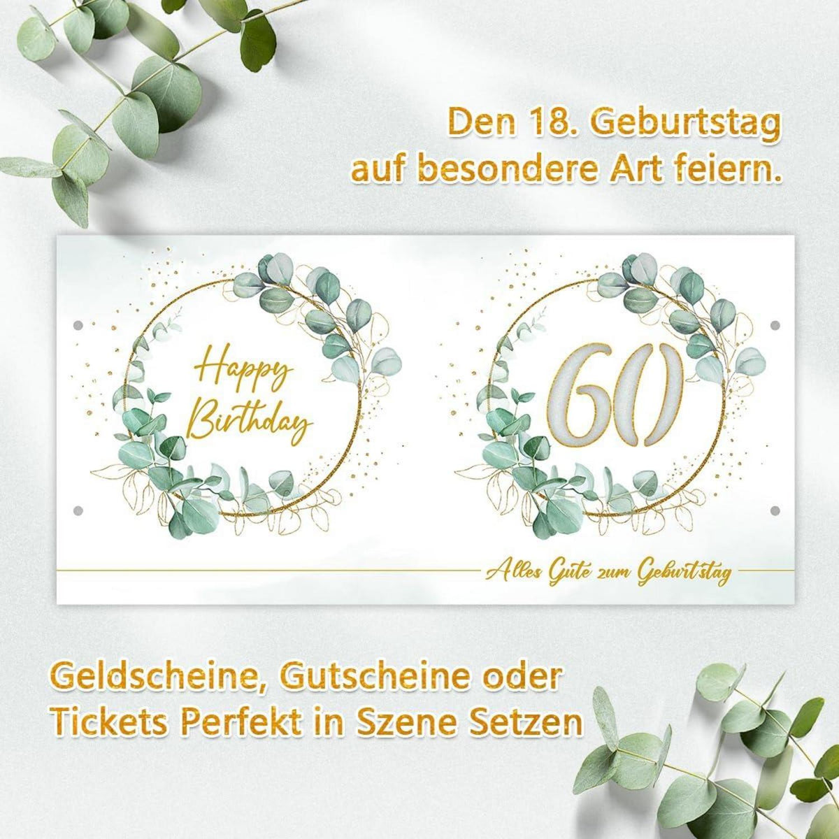 Luckeey Geldgeschenke 60 Geburtstag Umschläge Karte Personalisierbar