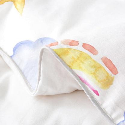 Regenbogen Bettwäsche Set 135x200cm Baumwolle Kinderzimmer