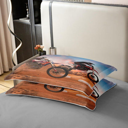 Dirt Bike Bettwäsche Set 135x200cm – Baumwolle & Motocross Design