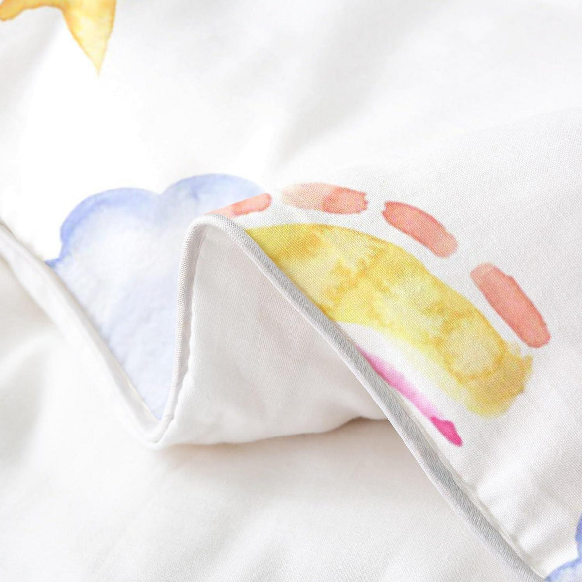 Regenbogen Bettwäsche Set 155x220cm Baumwolle Kinderzimmer