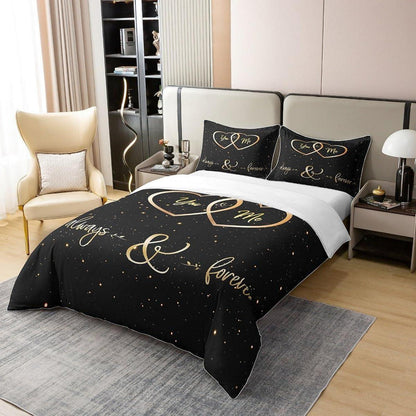 Bettwäsche Set 220x240cm Baumwolle – Romantisches Hochzeitsthema
